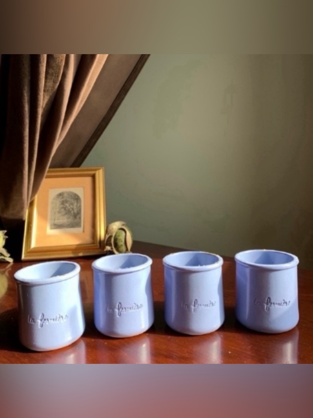 4 La Fermiere Glazed Terra Cotta Mini Pots